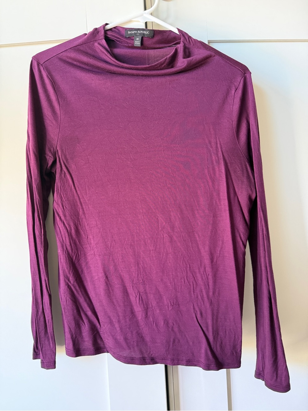 Mock Neck Top, Size M by Banana Republic